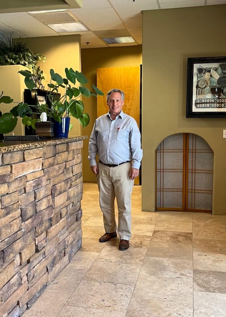 lasertech lobby with dr. z in Scottsdale.
